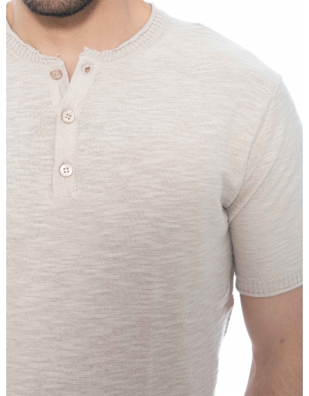 OVER-D T-shirt νημάτινο OE1S2S2M05 Μπεζ OVER-D - 5