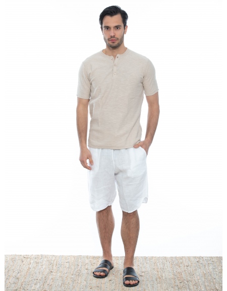 OVER-D T-shirt νημάτινο OE1S2S2M05 Μπεζ OVER-D - 6