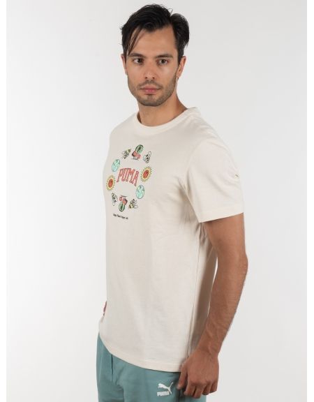 PUMA T-shirt 533673 99 Downtown Graphic Tee Μπεζ PUMA - 4