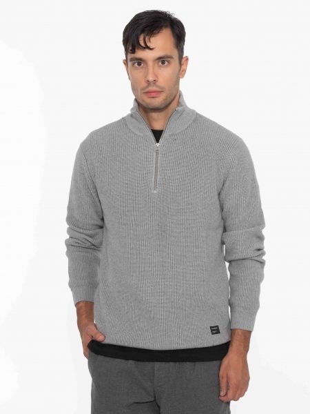 GABBA Μπλούζα - Πουλόβερ λουπέτο CAPE ROLL NECK Γκρι GABBA - 1