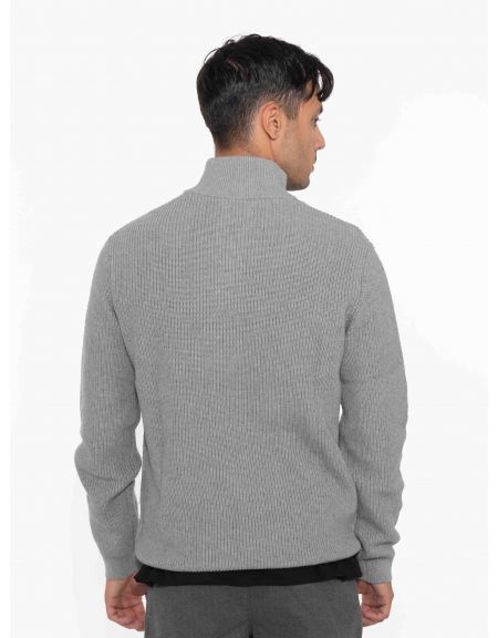 GABBA Μπλούζα - Πουλόβερ λουπέτο CAPE ROLL NECK Γκρι GABBA - 2