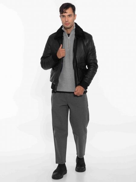 GABBA Μπλούζα - Πουλόβερ λουπέτο CAPE ROLL NECK Γκρι GABBA - 7