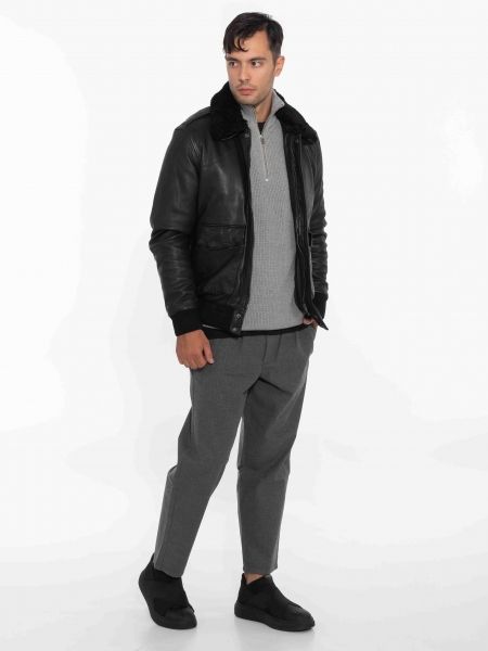 GABBA Μπλούζα - Πουλόβερ λουπέτο CAPE ROLL NECK Γκρι GABBA - 10