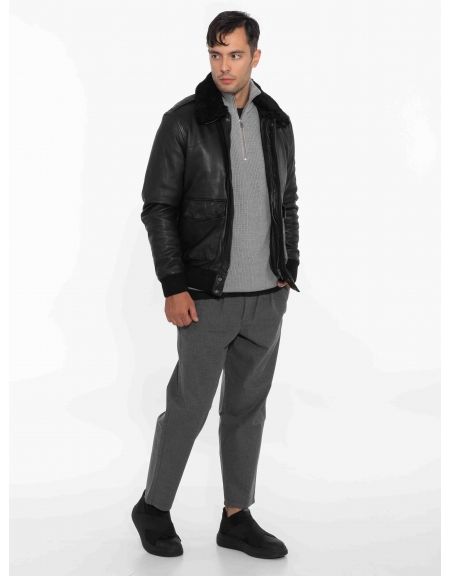 GABBA Μπλούζα - Πουλόβερ λουπέτο CAPE ROLL NECK Γκρι GABBA - 10