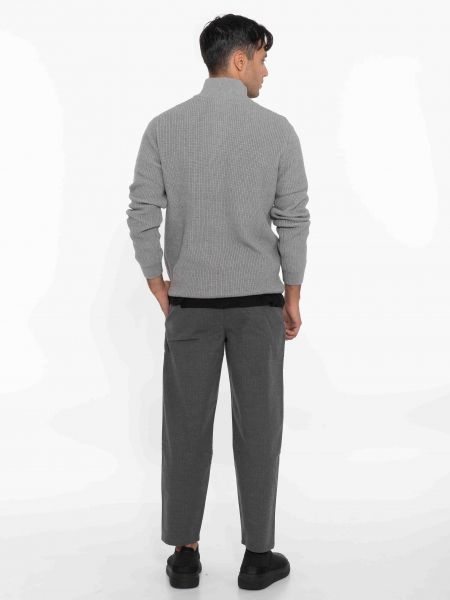 GABBA Μπλούζα - Πουλόβερ λουπέτο CAPE ROLL NECK Γκρι GABBA - 9