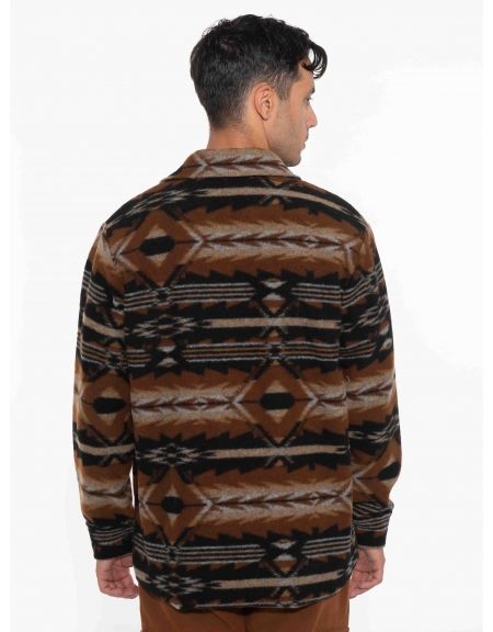 XAGON MAN Πουκάμισο - Jacket 2KBL400 Μαύρο - Καφέ - Μπεζ XAGON MAN - 2