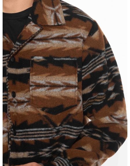 XAGON MAN Πουκάμισο - Jacket 2KBL400 Μαύρο - Καφέ - Μπεζ XAGON MAN - 5