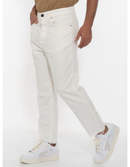XAGON MAN Jean Παντελόνι 2UCROP2 Λευκό XAGON MAN - 4