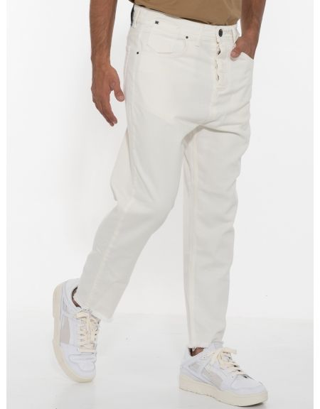 XAGON MAN Jean Παντελόνι 2UCROP2 Λευκό XAGON MAN - 3