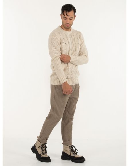 OVER-D Μπλούζα πλεκτή OE1F2W2M53 Μπεζ OVER-D - 7