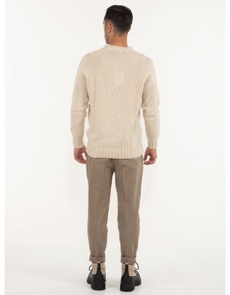 OVER-D Μπλούζα πλεκτή OE1F2W2M53 Μπεζ OVER-D - 8