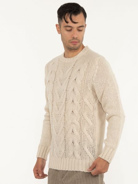 OVER-D Μπλούζα πλεκτή OE1F2W2M53 Μπεζ OVER-D - 4