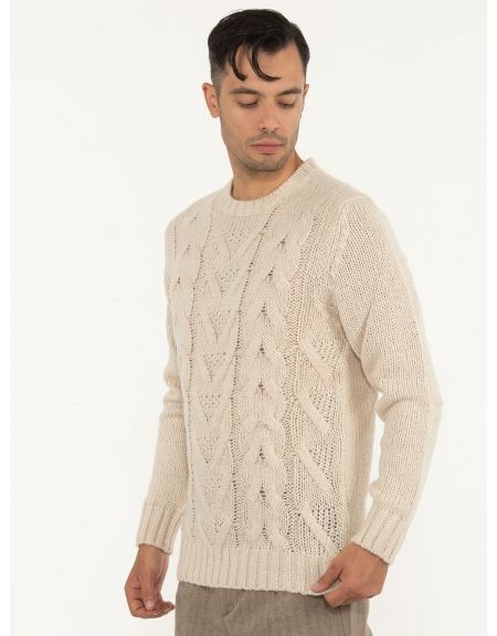 OVER-D Μπλούζα πλεκτή OE1F2W2M53 Μπεζ OVER-D - 4