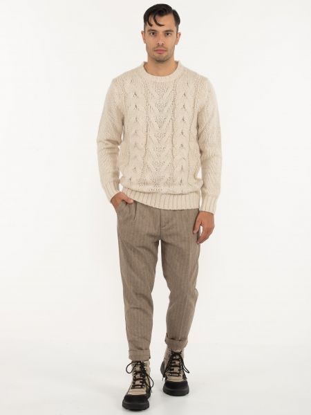 OVER-D Μπλούζα πλεκτή OE1F2W2M53 Μπεζ OVER-D - 6