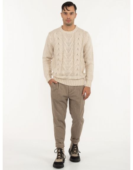 OVER-D Μπλούζα πλεκτή OE1F2W2M53 Μπεζ OVER-D - 6