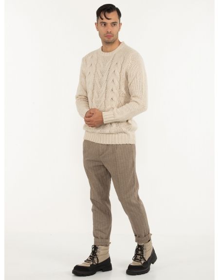 OVER-D Μπλούζα πλεκτή OE1F2W2M53 Μπεζ OVER-D - 9