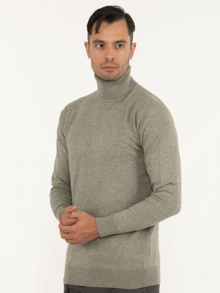 OVER-D Μπλούζα Ζιβάγκο πλεκτή OC1F0W0M06 Χακί OVER-D - 4