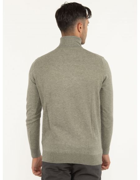 OVER-D Μπλούζα Ζιβάγκο πλεκτή OC1F0W0M06 Χακί OVER-D - 2