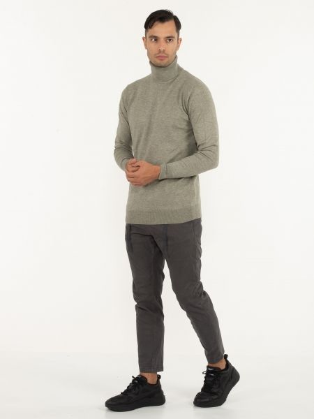 OVER-D Μπλούζα Ζιβάγκο πλεκτή OC1F0W0M06 Χακί OVER-D - 12