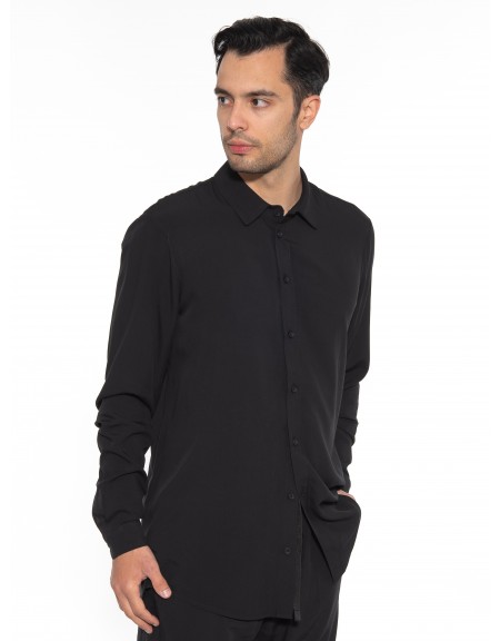 NINETEEN Πουκάμισο K23-1007 Μαύρο NINETEEN - 3