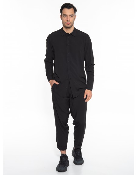 NINETEEN Πουκάμισο K23-1007 Μαύρο NINETEEN - 6