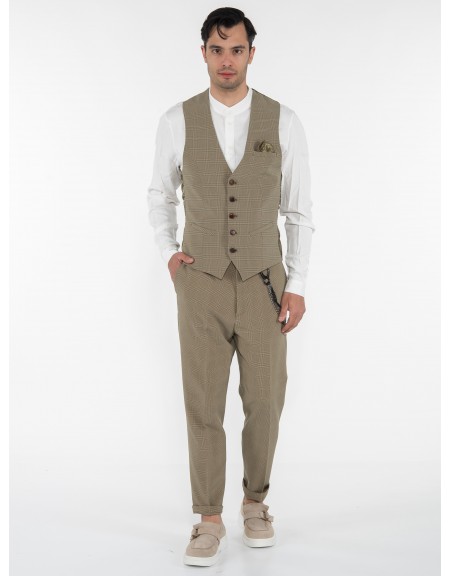 OVER-D Chino Παντελόνι OE1S2S3P10 Λαδί - Μαύρο OVER-D - 7