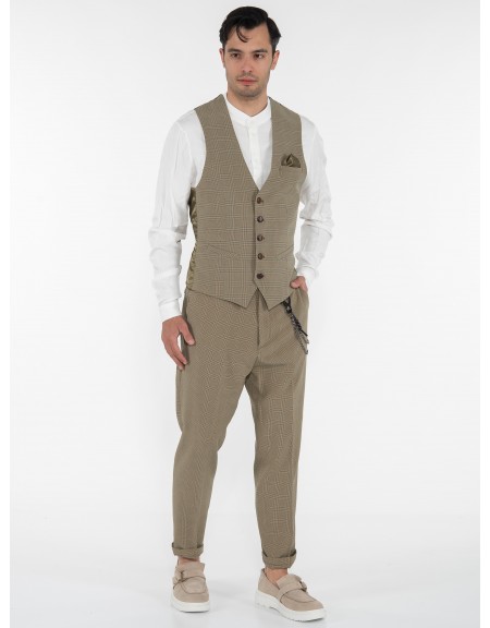 OVER-D Chino Παντελόνι OE1S2S3P10 Λαδί - Μαύρο OVER-D - 9