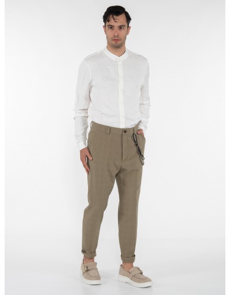 OVER-D Chino Παντελόνι OE1S2S3P10 Λαδί - Μαύρο OVER-D - 8