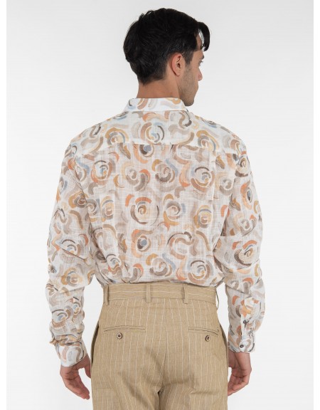 OVER-D Πουκάμισο OE1S2S3C20 Εμπριμέ - Εκρού OVER-D - 2