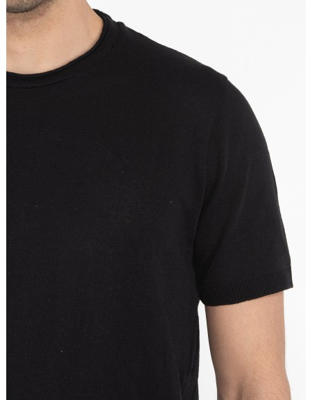 OVER-D T-shirt νημάτινο OT1S2S2M07 Μαύρο OVER-D - 5