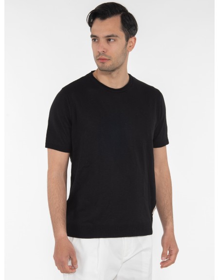 OVER-D T-shirt νημάτινο OT1S2S2M07 Μαύρο OVER-D - 3