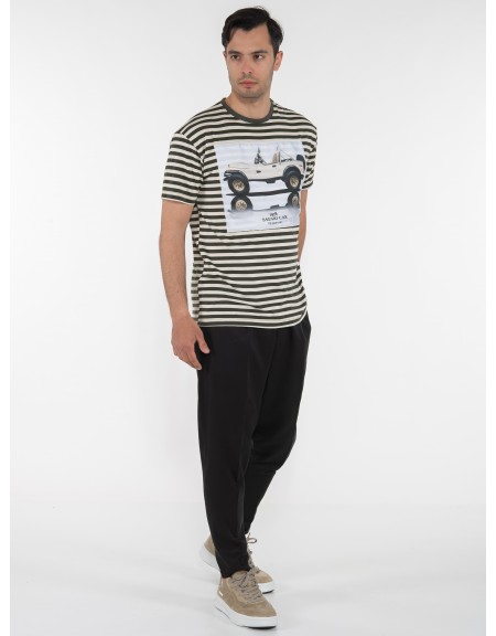 OVER-D T-shirt μαρινέρα OE1S2S3T52 Λαδί - Μπεζ OVER-D - 7