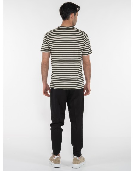 OVER-D T-shirt μαρινέρα OE1S2S3T52 Λαδί - Μπεζ OVER-D - 8