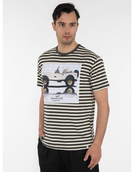 OVER-D T-shirt μαρινέρα OE1S2S3T52 Λαδί - Μπεζ OVER-D - 4