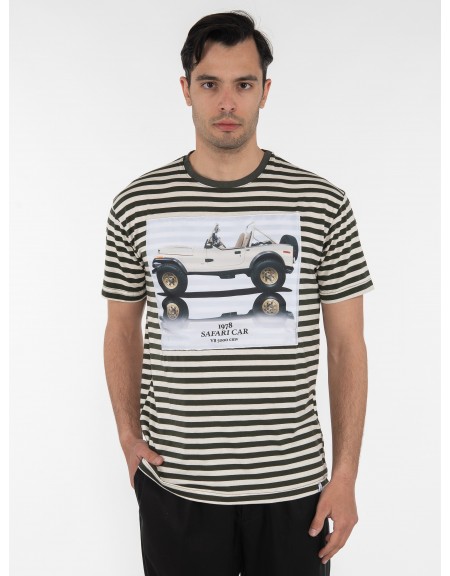 OVER-D T-shirt μαρινέρα OE1S2S3T52 Λαδί - Μπεζ OVER-D - 10