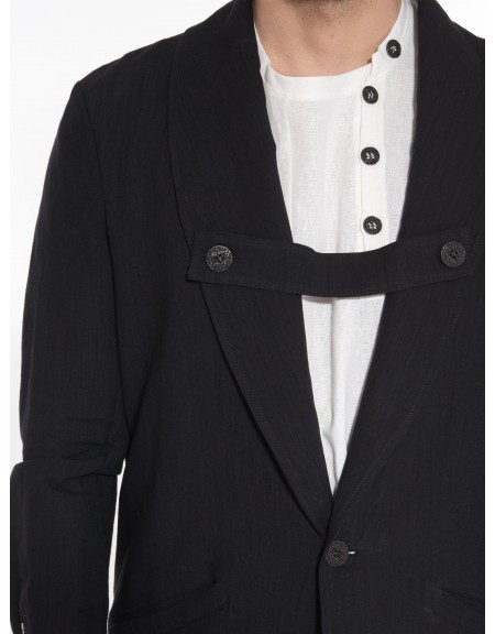 LA HAINE Σακάκι 3B PRODUCER Μαύρο LA HAINE - 5