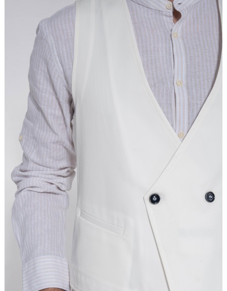 OVER-D Γιλέκο blazer OE1S2S3I03 Λευκό OVER-D - 5