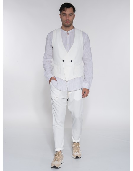 OVER-D Γιλέκο blazer OE1S2S3I03 Λευκό OVER-D - 6