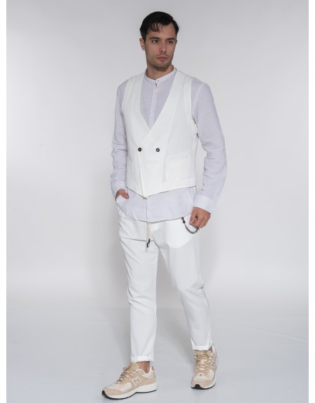 OVER-D Γιλέκο blazer OE1S2S3I03 Λευκό OVER-D - 9