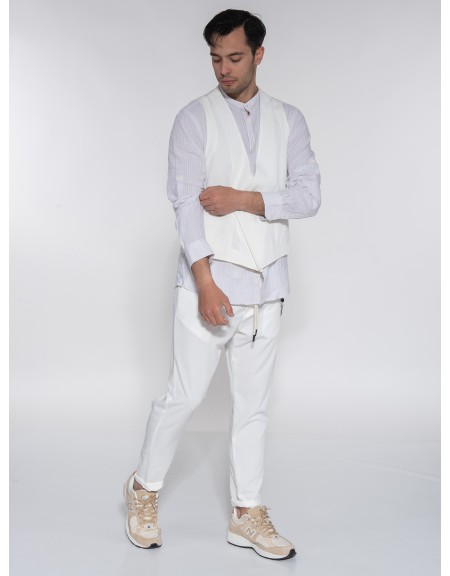 OVER-D Γιλέκο blazer OE1S2S3I03 Λευκό OVER-D - 7