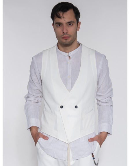 OVER-D Γιλέκο blazer OE1S2S3I03 Λευκό OVER-D - 1