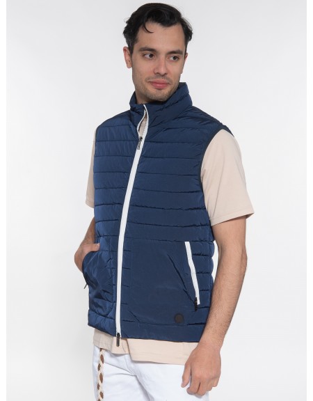 OVER-D Sleeveless jacket mao OC1S0S0J01 Blue OVER-D - 4