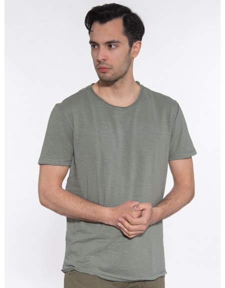 GABBA T-shirt KONDAR SLUB Tee P5889 Χακί GABBA - 3
