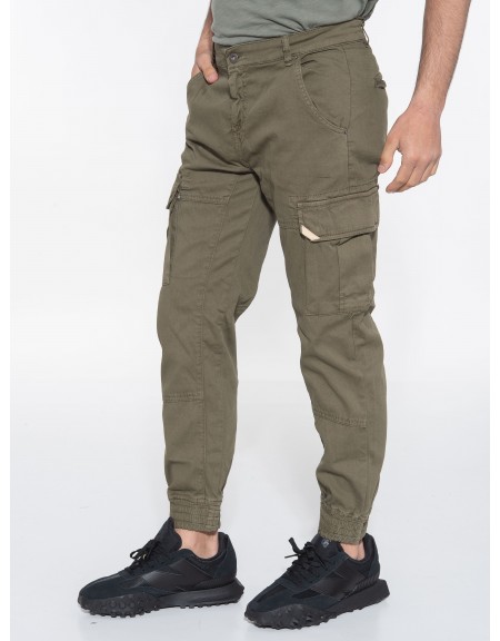 OVER-D Cargo Παντελόνι πικέ OT1S2S2P10 Χακί OVER-D - 4