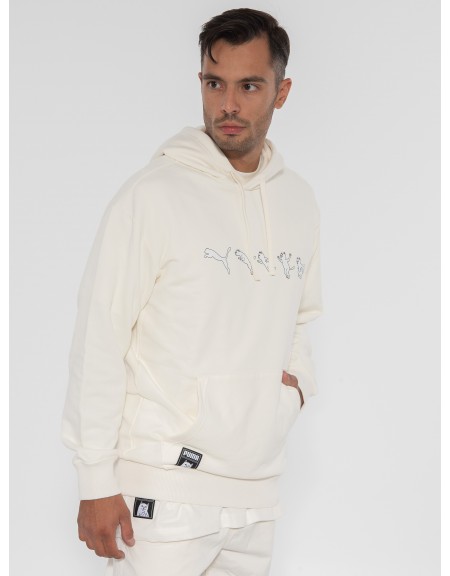 PUMA Φούτερ με κουκούλα 622197 65 PUMA X RIPNDIP TR Off-white PUMA - 3