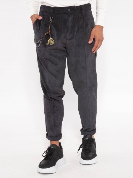 OVER-D Chino Corduroy Pants OE1F2W3P03 Black OVER-D - 1