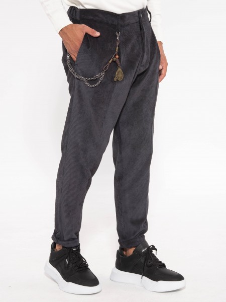 OVER-D Chino Corduroy Pants OE1F2W3P03 Black OVER-D - 3