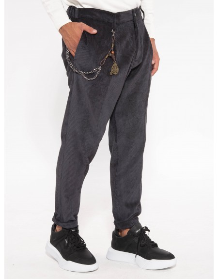 OVER-D Chino Corduroy Pants OE1F2W3P03 Black OVER-D - 3