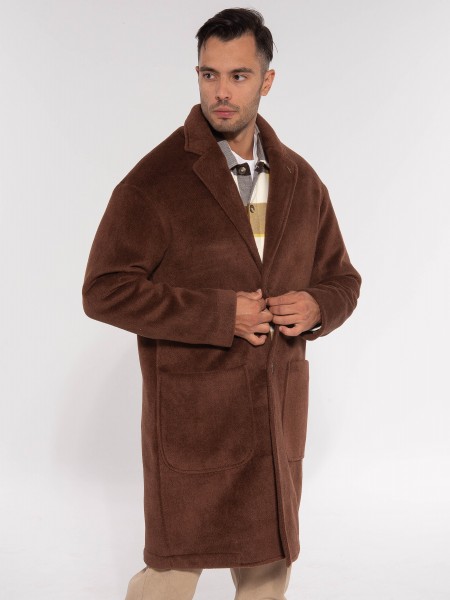 OVER-D Παλτό OE1F2W3K02 Καφέ OVER-D - 3