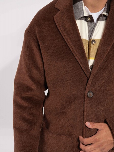 OVER-D Παλτό OE1F2W3K02 Καφέ OVER-D - 5